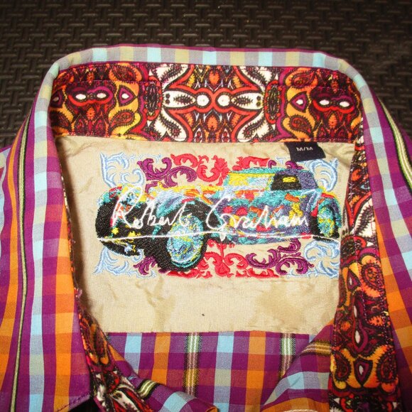 Robert Graham Button Down Shirt Men's Size M - Picture 2 of 6